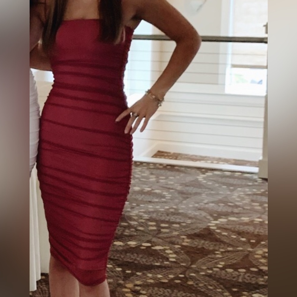 Small berry pink tight dress